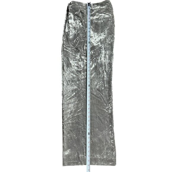 NEW LOFT Size 8 Metallic Velvet High Rise Wide Leg The Peyton Trousers Womens - Picture 5 of 12